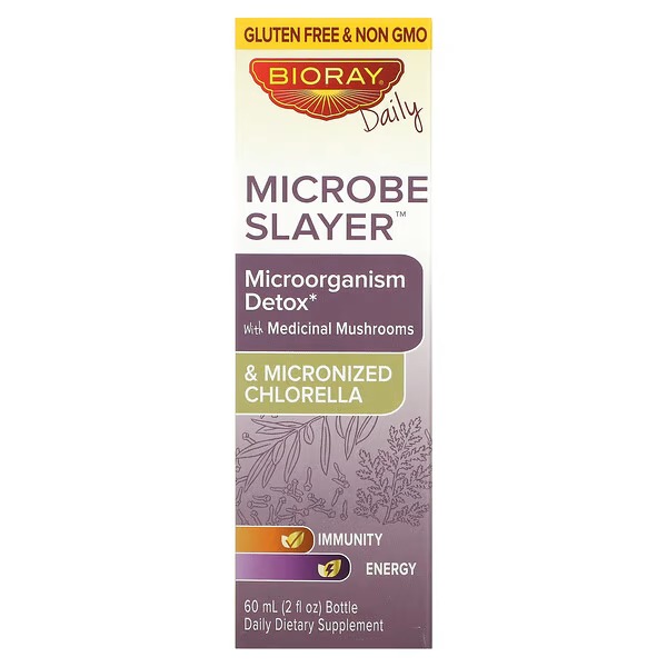 Bioray, Microbe Slayer, засіб для очищення від мікроорганізмів, без спирту, 60 мл