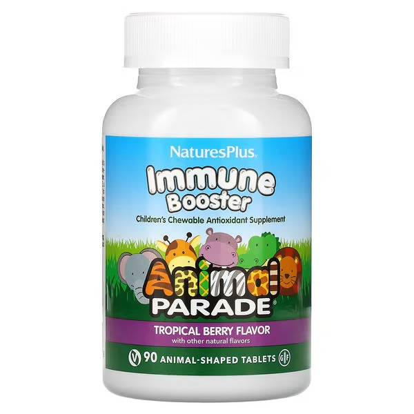 NaturesPlus, Animal Parade, Kids Immune Booster, добавка для укрепления детского иммунитета, 90 животных